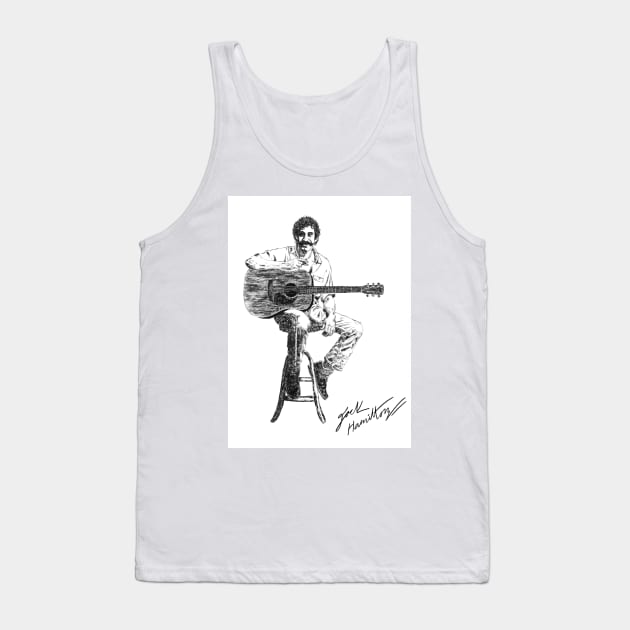 Jim Croce Original Ink Drawing Print Tank Top by HamiltonArt